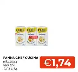 Mercatò Panna Chef Cucina offerta