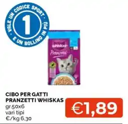 Mercatò Cibo per gatti pranzetti Whiskas offerta