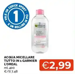 Mercatò Acqua micellare tutto in 1 Garnier L'Oréal offerta