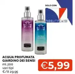 Mercatò Acqua profumata Giardino dei sensi offerta