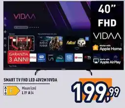 Unieuro Smart TV FHD LED Vidaa offerta