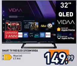 Unieuro Smart TV FHD QLED Vidaa offerta