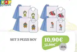 Iperbimbo Happy school SET 3 PEZZI BOY offerta