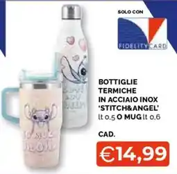 Mercatò Extra Bottiglie termiche in acciaio inox 'Stitch&Angel' offerta