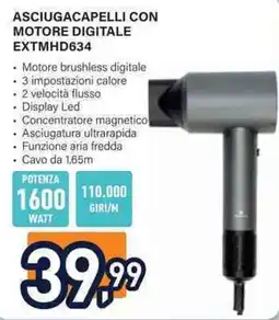 Unieuro Asciugacapelli con motore digitale offerta