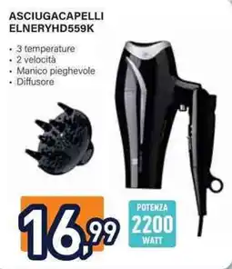 Unieuro Asciugacapelli Elneryhd559k offerta