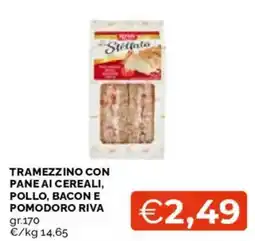 Mercatò Tramezzino con pane ai cereali, pollo, bacon e pomodoro Riva offerta