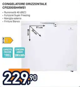 Unieuro Congelatore orizzontale CFE200SH4WE1 offerta