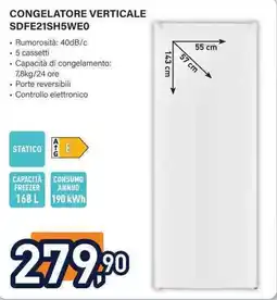 Unieuro Congelatore verticale SDFE21SH5WE0 offerta