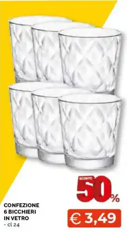 Mercatò Big Bicchieri in vetro offerta