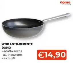 Mercatò Big Wok antiaderente Domo offerta