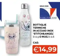 Mercatò Big Bottiglie termiche in acciaio inox 'Stitch&Angel' offerta