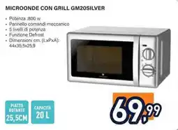 Unieuro Microonde con grill GM20Silver offerta