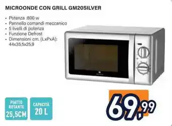 Microonde con grill GM20Silver