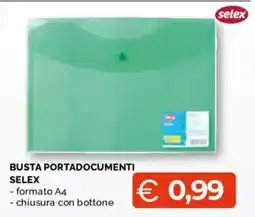 Mercatò Extra Busta portadocumenti Selex offerta