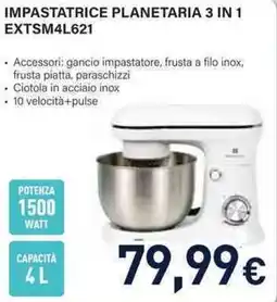 Unieuro Impastatrice planetaria 3 in 1 offerta