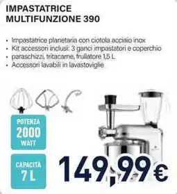 Unieuro Impastatrice multifunzione 390 offerta