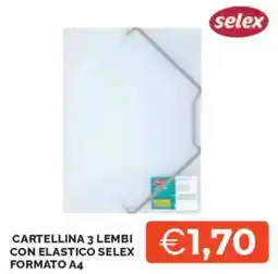 Mercatò Cartellina 3 lembi con elastico Selex offerta