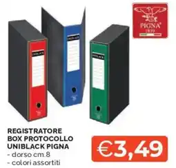 Mercatò Registratore box protocollo Uniblack Pigna offerta