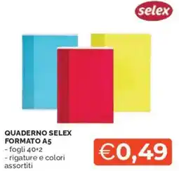 Mercatò Quaderno Selex offerta