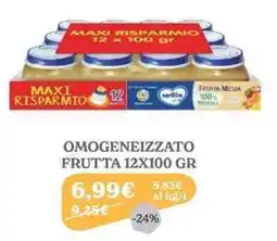 Iperbimbo Omogeneizzato frutta Mellin offerta