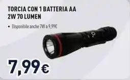 Unieuro Torcia con 1 batteria AA offerta