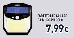 Unieuro Faretto LED solare da muro piccolo offerta