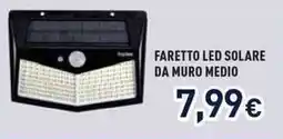 Unieuro Faretto LED solare da muro medio offerta