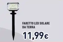 Unieuro Faretto led solare da terra offerta