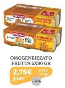 Iperbimbo Plasmon omogeneizzato frutta offerta