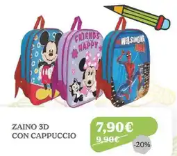 Iperbimbo Zaino 3D con cappuccio offerta