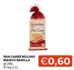 Mercatò Pan carrè mulino bianco barilla offerta