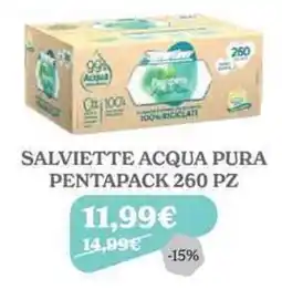 Iperbimbo Salviette acqua pura Pentapack offerta