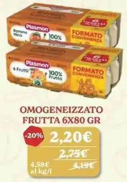 Iperbimbo Plasmon Omogeneizzato Frutta offerta