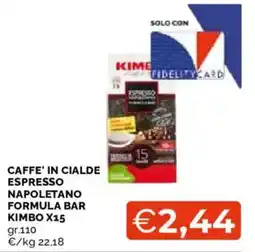 Mercatò Caffè in cialde espresso napoletano formula bar kimbo offerta