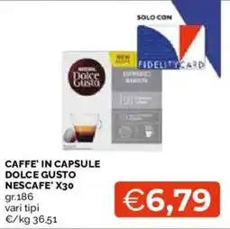 Mercatò Caffè in capsule Dolce Gusto Nescafé offerta