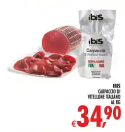 Deco Supermercati Ibis carpaccio di vitellone italiano offerta