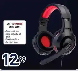 Unieuro Cuffia Gaming Game Wave offerta