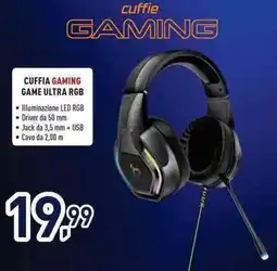 Unieuro Cuffia Gaming Game Ultra RGB offerta