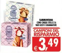 Deco Supermercati Sammontana cono cinque stelle offerta