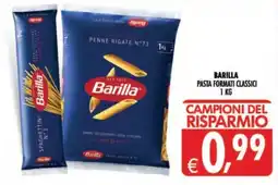 Deco Supermercati Barilla pasta formati classici offerta