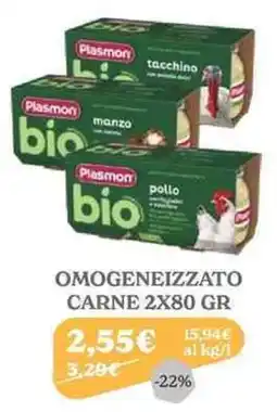 Iperbimbo Plasmon bio omogeneizzato carne offerta