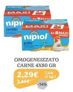 Iperbimbo Nipiol omogeneizzato carne offerta