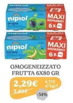 Iperbimbo Nipiol omogeneizzato frutta offerta