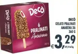 Deco Supermercati Decò gelato pralinati amarena offerta