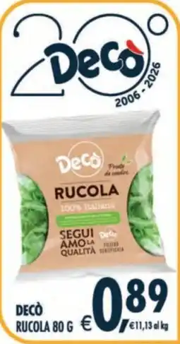 Deco Supermercati Decò Rucola offerta