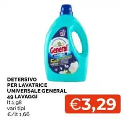 Mercatò Detersivo per lavatrice universale General offerta