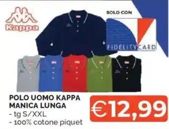 Polo uomo Kappa manica lunga