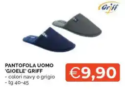 Mercatò Pantofola uomo 'Gioele' Griff offerta