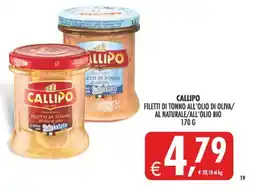 Deco Supermercati Callipo filetti di tonno all'olio di oliva offerta